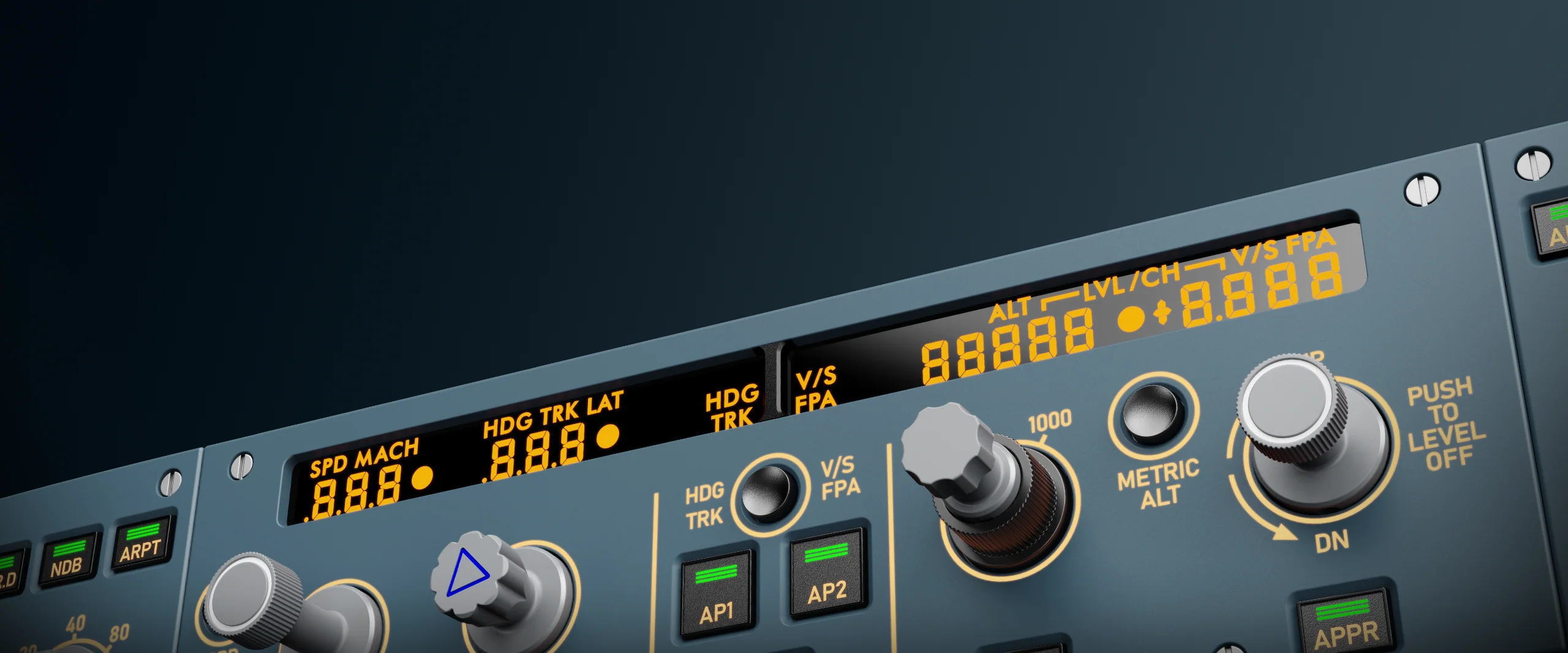 Control Panel Moza MA3F - segmented displays